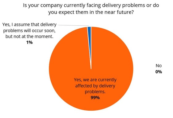 Is your company currently facing delivery problems or do you expect them in the near future