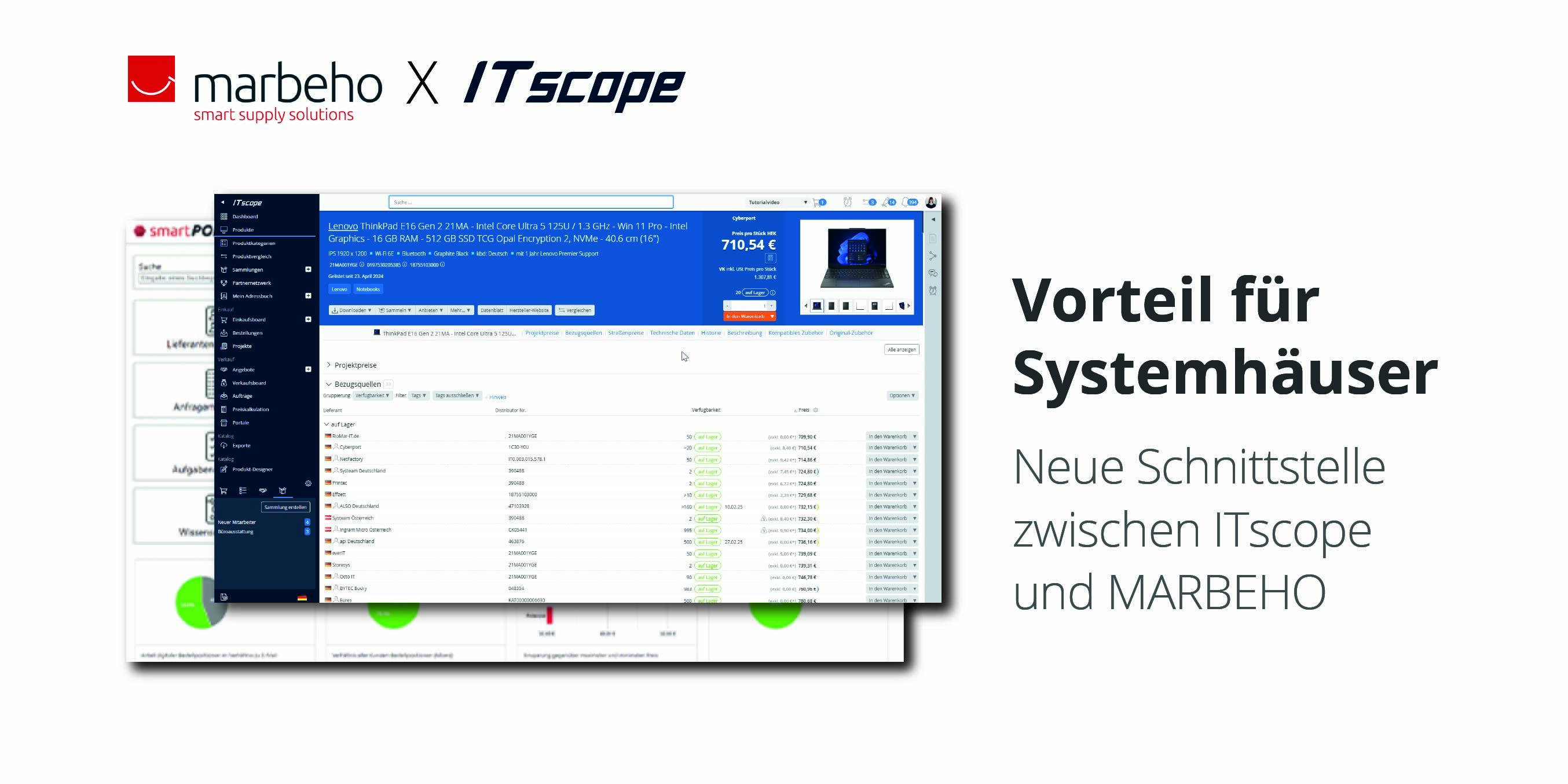 Screenshot ITscope-Plattform: Vorteil für Systemhäuser marbeho X ITscope